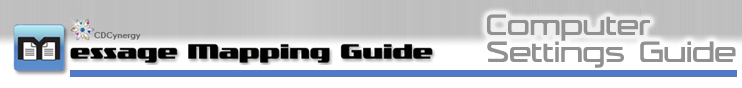 CDCynergy Message Mapping Guide - Computer Settings Guide