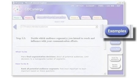 image of the Examples button