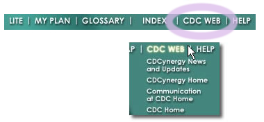 image of the CDC Web link