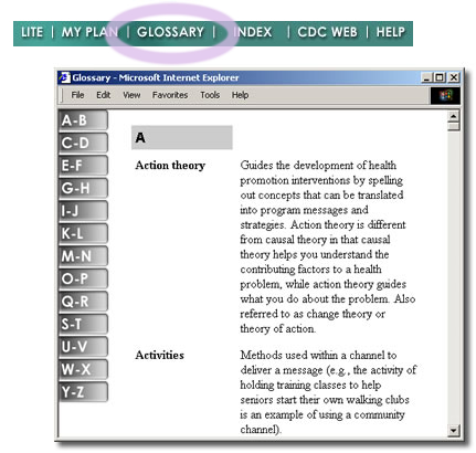 image of the Glossary link
