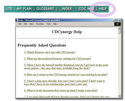 image of the Help link