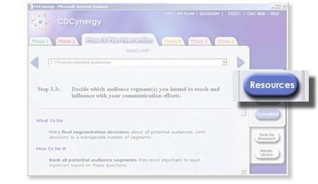image of the Resources button