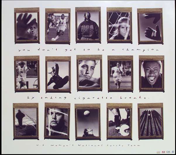 Poster - You Don't Get To Be a Champion By Taking Cigarette Breaks